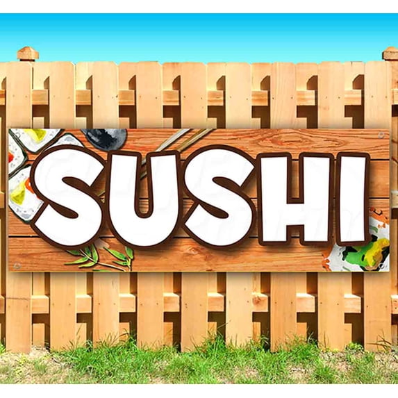 Sushi 13 oz Vinyl Banner With Metal Grommets