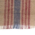 thumbnail image 3 of DII French Blue / Barn Red Middle Stripe Burlap Table Runner, 3 of 4