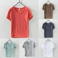 thumbnail image 6 of Mens T Shirt Pure Color V Collar Short Sleeved Tops Tees Slim Fitness T-Shirts, 6 of 7