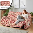 thumbnail image 3 of COEQINE Stretch Recliner Chair Cover Stay in Place 3 Seater Recliner Couch Cover Anti-Slip Reclining Sofa Slipcover with Pocket 8 Pieces for Reclining Chair for Valentines Day Decor, Vintage Heart, 3 of 8