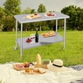 thumbnail image 4 of QinaQin Mesa de trabajo de preparación de acero inoxidable, estación comercial pesada NSF para cocina, restaurante, hogar, hotel o exterior, 4 of 8