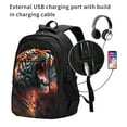 thumbnail image 2 of Yiaed Cool Tiger Print Laptop Backpack,Business Travel Durable Laptops Backpack with USB Charging Port,Water Resistant College Computer Bag, 2 of 5