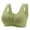 Green, variant on yunLCZ Push Up Everyday Bras Women Lace Front Button Shaping Cup Adjustable Shoulder Strap Large Size Bra