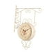thumbnail image 4 of Reloj de pared de doble cara para colgar en la pared, diseño retro silencioso. blanco, 4 of 9