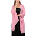 thumbnail image 2 of Clearance! Baberdicy Women Stole Shawl Silk Scarf Wrap Pashmina for Wedding Evening Party Ceremonies Pink, 2 of 5