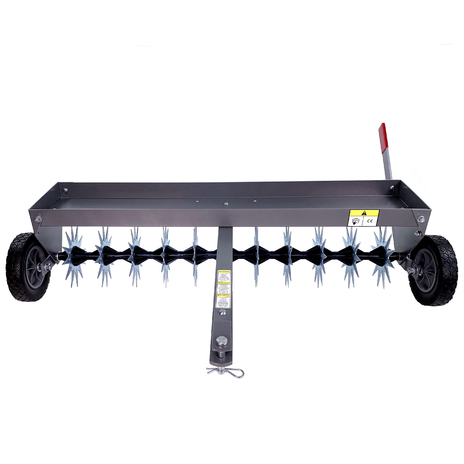40″ Tow-Behind Spike Aerator in Hammered Gunmetal with Transport Wheels | SAT2-40BH-S