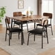 thumbnail image 2 of Yeshouse Juego de mesa de comedor de 5 piezas para 4 personas con estante de almacenamiento, tablero de madera, estructura de metal y sillas tapizadas, ideal para espacios pequeños y apartamentos, 2 of 7