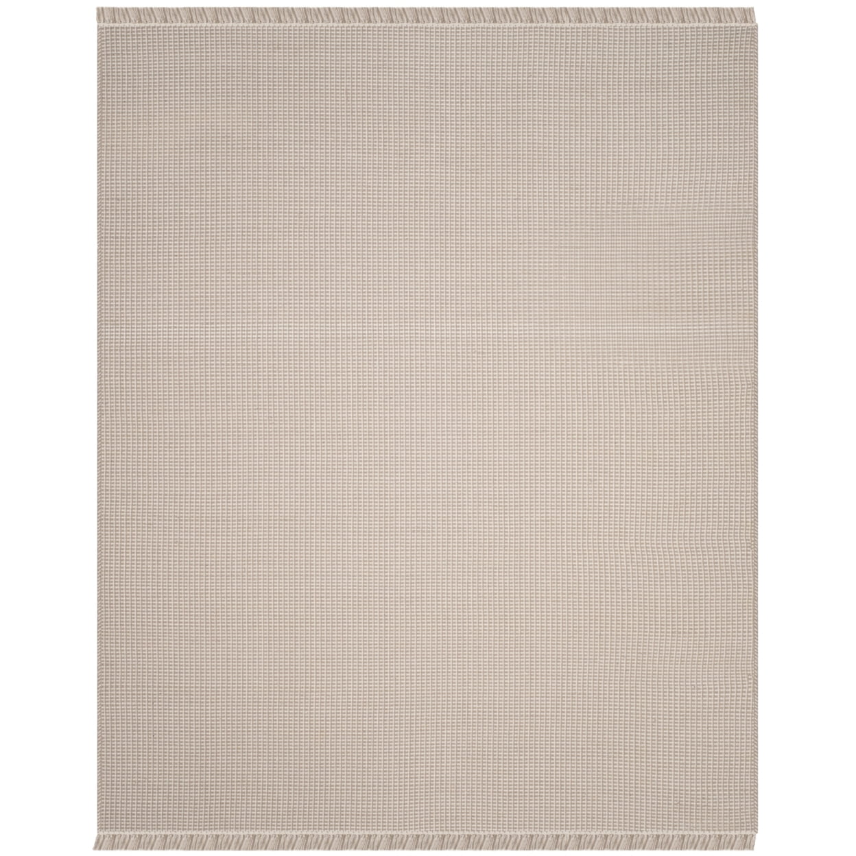 SAFAVIEH Montauk Patton Geometric Cotton Area Rug, Ivory/Grey, 11' x 15'