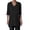 Black, variant on Vivianyo HD Women's V Neck Patch Pocket Tunic Shirt, Cuffed Three Quarter Sleeve Long Line Blouse for Women, Fall Oversized Long Top for Casual Errands and Weekend Trips, Sizes S-3XL