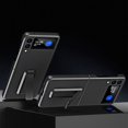 thumbnail image 5 of MonsDirect for 6.7 inch Samsung Galaxy Z Flip 3 5G Case 2021 Release, Carbon Fiber Bumper Protective Case with Kickstand, Slim Shockproof Snap-on Exact-Fit Hard Back Cover for Galaxy Z Flip 3, Black, 5 of 5