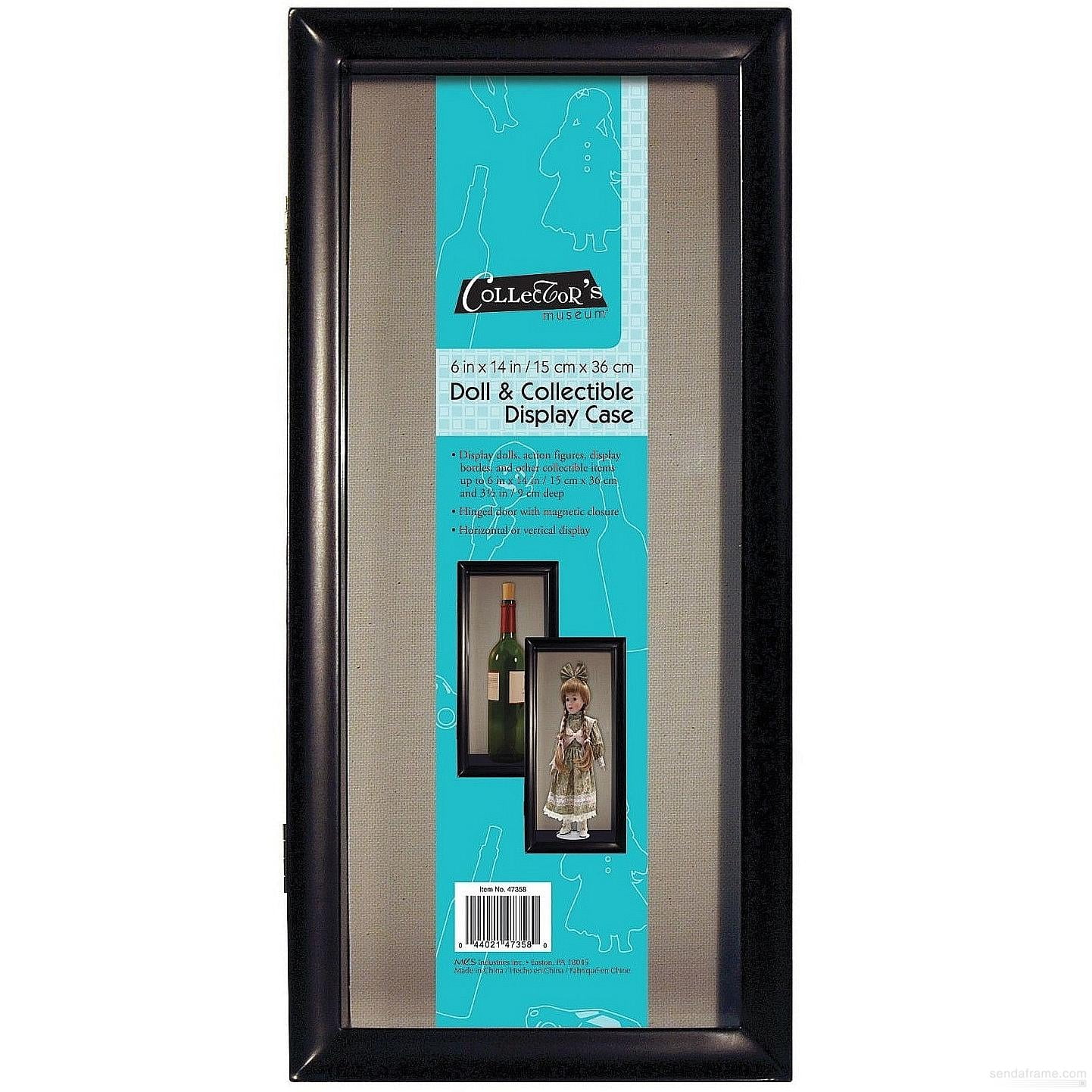 Premium DOLL BLACK DISPLAY CASE with easyaccess glass front door