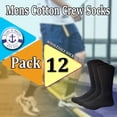 thumbnail image 2 of Yacht & Smith 12 Pairs Mens Cotton Crew Socks, Solid, Athletic Sports Socks, Valuepack (Brown), 2 of 3