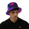 thumbnail image 4 of Fotbe Neon Toy Cat Reflections Sombrero Tipo Pescador con Estampado – Sombrero de Sol de Algodón de Moda para Playa, Golf, Pesca, 4 of 6