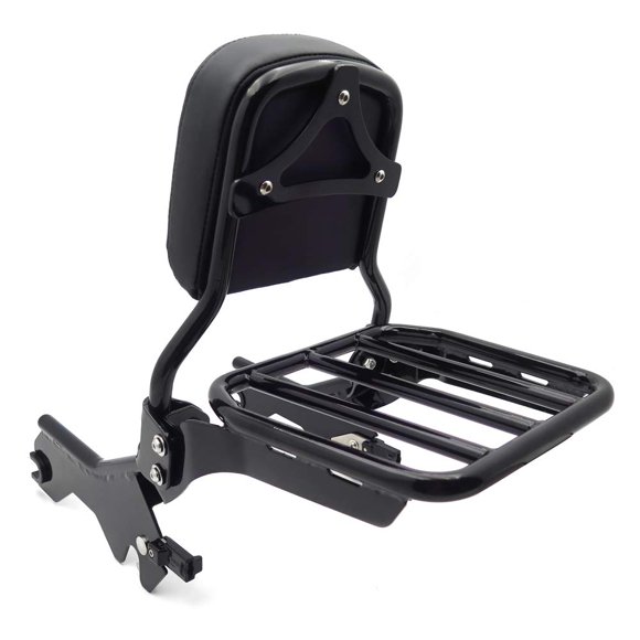 XKMT- Holdfast Sport Luggage Rack Sissy Bar Upright Black Compatible With 18-later FLDE FLHC FLHCS FLSL FXBB