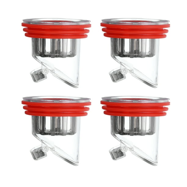 Drenaje de piso a prueba de olores, tapón unidireccional anti-retorno de alcantarilla (4P, Rojo 1.3"-1.8")