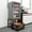 retro, variant on Natwind 19.7x19.7in Mobile Mini Fridge Stand with Large Capacity Storage Beverage Refrigerator Table with Wheels Rolling Compact Fridge Cart Heavy Duty Appliance Platform with Basket for Home Office