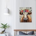 thumbnail image 3 of JRXY  Highland Cow Wall Art Cow Pictures Wall Decor Farmhouse Wall Art Cow Wall Decor Farmhouse Pictures Wall Decor Cow Art Animal Wall Art for Home Farmhouse Decor  12x16 in, 3 of 4
