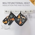 thumbnail image 4 of Yayeee Oven Mitts and Pot Holder Set of 2 Heat Resistant Kitchen Gloves Baking Hot Pad, Cartoon Dinosaur, 4 of 5