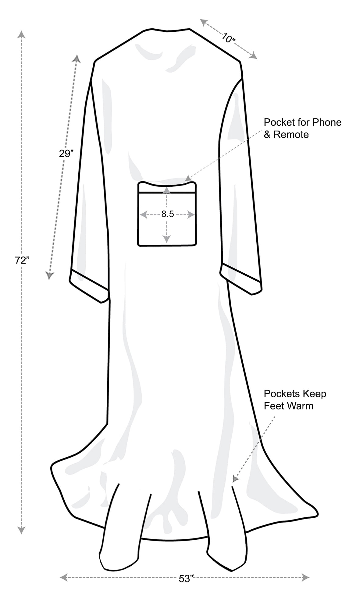 Catalonia Sherpa Wearable Blanket with Sleeves & Foot Pockets for Adult Women Men, Comfy Snuggle Wrap Sleeved Throw Blanket Robe, Gift Idea, Cheetah, 75" x 53"