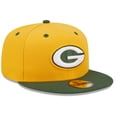 thumbnail image 3 of Men's New Era  Gold/Green Green Bay Packers Flipside 2Tone 59FIFTY Fitted Hat, 3 of 5