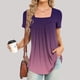 thumbnail image 1 of Fiudx Liquidación de Ofertas Flash Blusa Holgada de Manga Corta con Cuello En V Informal Estampada a La Moda para Mujer, 1 of 5