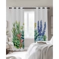 thumbnail image 4 of Spring Succulent Blackout Curtains for Bedroom Living Room Darkening Curtains 84 Inch Length 2 Panels Set Tropical Botanical Seasonal Summer Window Curtain Window Treatment Grommet Drapes 42"x84", 4 of 9