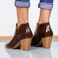 thumbnail image 4 of NECHOLOGY Botas Mujer Adulto Femenino Zapatos Botines mujer Zapatos de mujer y de otoño e invierno, botas de moda con punta redonda y tacones gruesos de cuero (Coffee, 7), 4 of 7