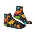 thumbnail image 3 of Bingfone Dinosaurs In Space Design Patterned Men'S Women'S Casual Cotton Socks, 3 of 9