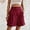 Red, variant on Shorts for Women Shorts Women Summer Solid Color Loose Breathable Semi Elastic Waist Casual High Waist Wide Leg Shorts Black XL