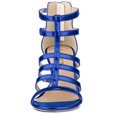 thumbnail image 2 of Sandalias De Punta Abierta Con Tiras De Tacón Grueso Para Mujer Azul profundo 36, 2 of 6
