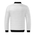 thumbnail image 7 of Mens Jacket Casual Long Sleeve Qulited Jackets with Zipper Pockets Solid Color Zip Up Coats, White, 3XL, 7 of 7