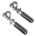 thumbnail image 3 of Krator Chrome Foot Pegs with 1-1.25" Inch Engine Guard Clamps, Anti-Vibrate, Foldable, Compatible with 2008-2022 Kawasaki VN900C Vulcan 900 Custom, 3 of 7
