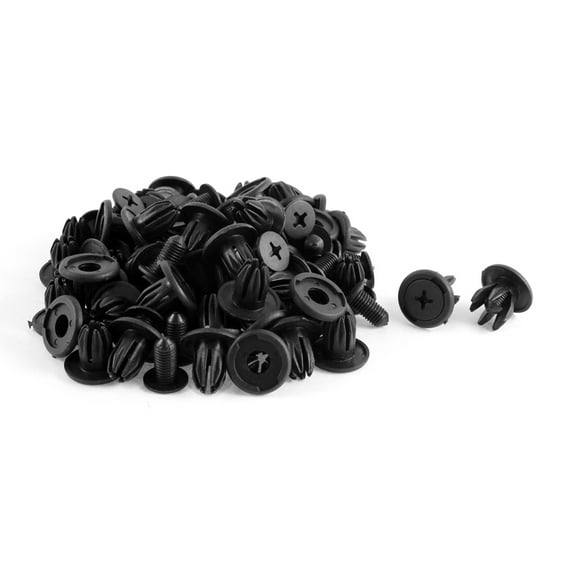 Unique Bargains 50 Pcs 10mm Hole Car Door Panel Bumper Interior Push Screw Rivets Fastener Clips