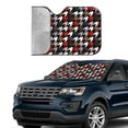 thumbnail image 3 of Kdxio Houndstooth Green Red Print Front Windshield Sun Shade,Folding Auto Sunshade for Car Truck SUV-Small, 3 of 7