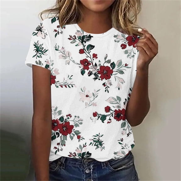 LiMoi Short Sleeves Tunic Tops for Women Womens Tops Summer Tshirts Shirts for Women Graphic Plus Size Shirts Reorder Items