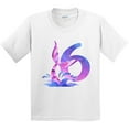 thumbnail image 3 of Inktastic 6th Birthday Mermaid Tail Youth T-Shirt, 3 of 5