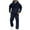 Navy, variant on Men's Full-Zip Polo Jacket & Drawstring Pants Set, 2-Piece Relaxed Fit Casual Tracksuit with Pockets for Spring Autumn Winter Outdoor Wear, Solid Color, Regular Size