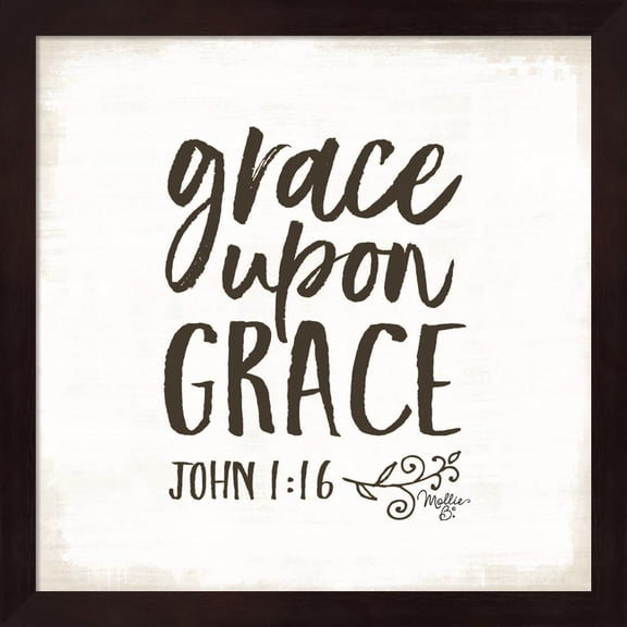 Grace Upon Grace by Mollie B., Framed Wall Art, 13.25W x 13.25H