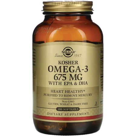Kosher Omega-3  675 mg  100 Softgels  Solgar
