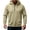 Khaki, variant on Mens Fleece Lined Sweatshirts Quarter Zip Drawstring Hoodie Fashion Casual Fall Sweatshirt White XXXL