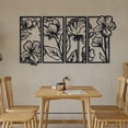 thumbnail image 4 of HELLOYOUNG Gothic Metal Wall Art Set of 4, Black Floral Scrollwork Decor for Living Room Bedroom Office, Vintage Farmhouse Dark Academia Home Decor, 4 of 8