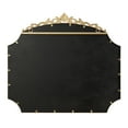 thumbnail image 4 of Kate and Laurel Arendahl Ornate Traditional Arched Scallop Mirror, 36 x 32, Gold, Decorative Baroque Style Scalloped Arch Vintage Gold Mirror with Wide Frame and Ornamental Crown, 4 of 7