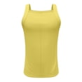 thumbnail image 6 of Solid Color Tank Top for Men Sleeveless Slim Fit Top Round Neck Stretchy Cotton Ribbed Wide Strap Casual Gym Daily Shirt, #02 Yellow, S, 6 of 6