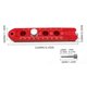 thumbnail image 5 of Regla de marcado circular de punta fija para carpintería, calibre de marcado redondo ajustable métrico/británico, aleación de aluminio, rojo, rojo, 5 of 5