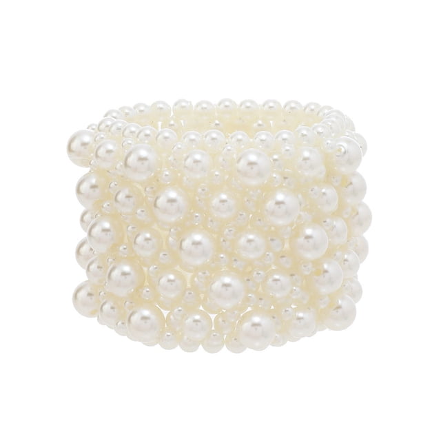 Sonducket Cuentas femeninas Charm Stretch Crafts Pulseras hechas a mano Cadena de mano multicolor Regalo de fiesta de boda Decoración Ropa, zapatos y accesorios Miscelánea Blanco