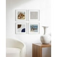 thumbnail image 5 of HAUS AND HUES Solid Oak Wood 16”x16” Picture Frames Matted to 12”x12” Set of 4 - White Picture Frames 16x16, White Square Frames 16x16, 16 x 16 Picture Frame Pack, Square Gallery Wall Frames, 5 of 6