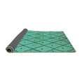 thumbnail image 2 of Ahgly Company Indoor Square Solid Turquoise Blue Modern Area Rugs, 7' Square, 2 of 4