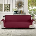 thumbnail image 5 of Sanmadrola 100% Waterproof Sofa Cover Non Slip Couch Cover Machine Washable Slipcover Leakproof Furniture Protector for Dogs Kids Pets, Wine Red, Sofa, 5 of 8