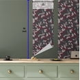 thumbnail image 5 of Ambesonne, Abstract Boho Peel & Stick Wallpaper for Home, Jumble Shapes Surreal, 13"x36", Burgundy Charcoal Grey, 5 of 5