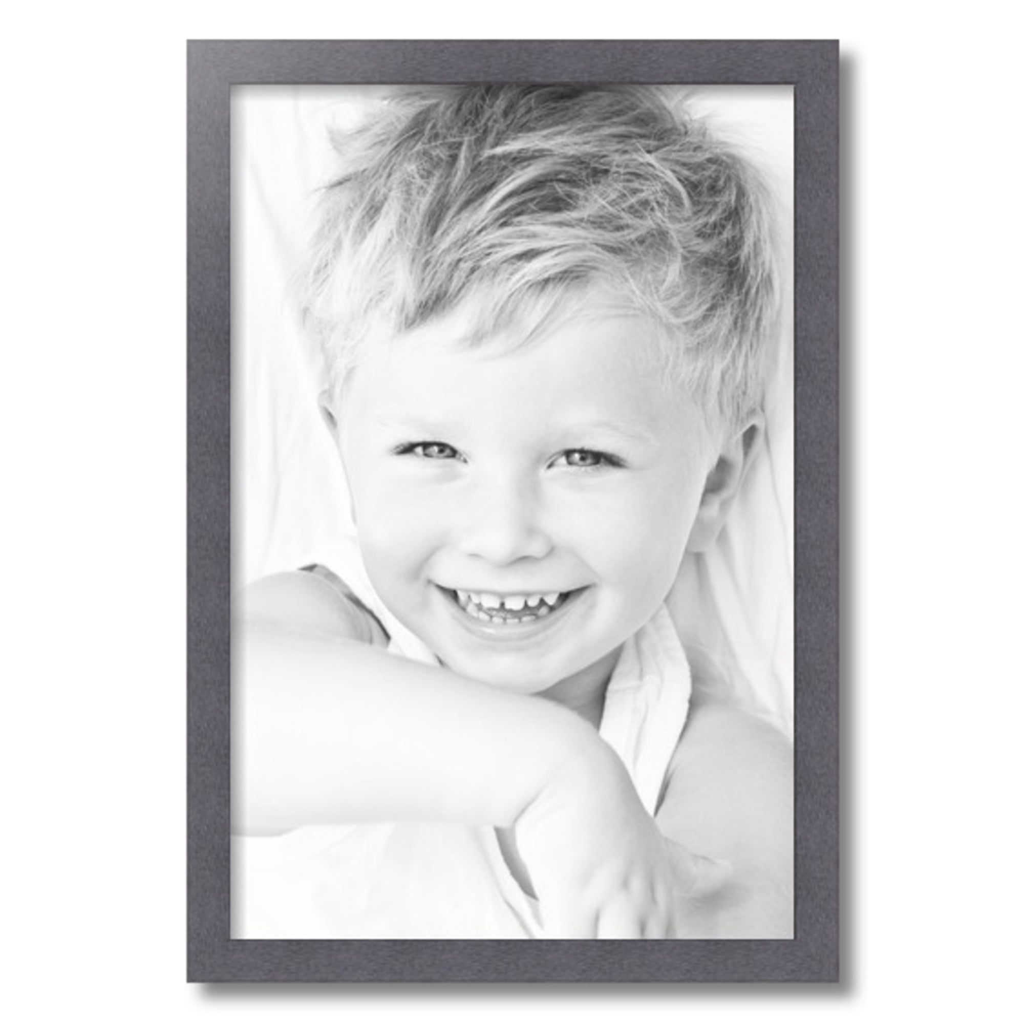 ArtToFrames 16" x 24" Tungsten Picture Frame, 16x24 inch Gray MDF Poster Frame (WOM-4640)